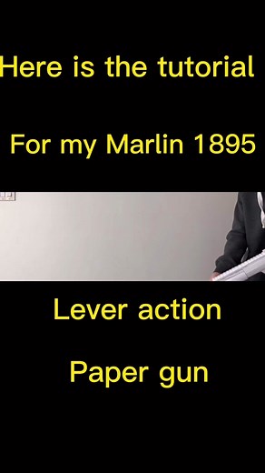 Here is the tutorial #papergun #paperrifle #fakegun #fakegun⚠️ #marlin1895 #leveraction