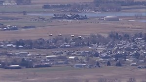Colorado Air National Guard conducting F-16 jet flyover for Veterans Day