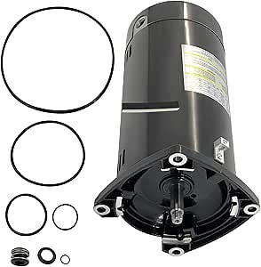 USQ1152 1.5 HP Square Flange Pool Pump Motor Kit Compatible with Sta/Rite, 3450 RPM, 1 Speed, 115/230 V, 48Y Frame, 1.10 Service Factor Replace# EUSQ1152 ASQ165