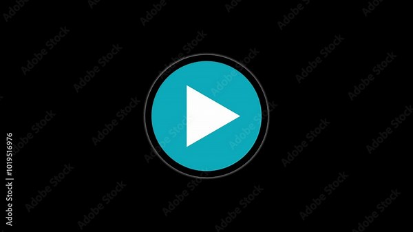 play icon, video play icon for website and mobile design animation. Play button icon animation and black background. color media play icon.