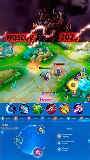 Moskov 2025 INSANE Build 🔱 Fastest Marksman in MLBB!