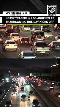 Drone visuals show heavy traffic hits US’ Los Angeles as Thanksgiving holiday kicks off