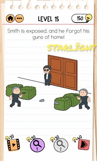 How to cross level 15 in Brain Test 2 ll Agent Smith ll 15/20 ll