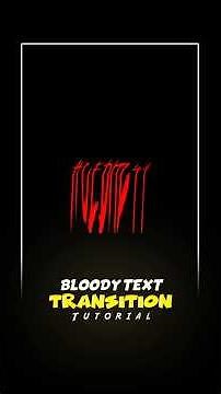 How to Make Bloody Horror Text in CapCut 🔥👻 | Capcut Editing Tutorial | #shorts