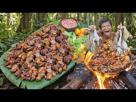 forest cooking Frogs eating videos
