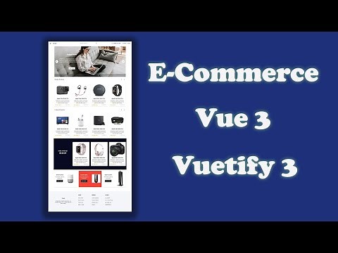Vue 3 - Vuetify 3 How to create an ecommerce website ui design using vuejs and carousel