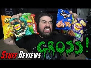 We Try Gross Flavor Chips Vol 2! - Cucumber, Shrimp, Lamb, Octopus, Pizza & More!