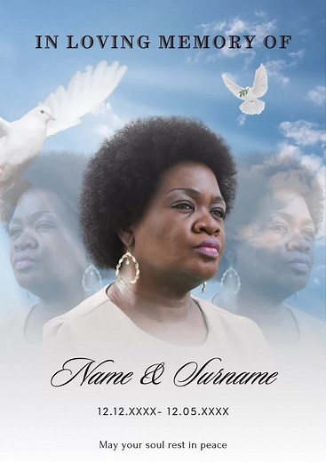 Funeral Program Template for Personal Tributes
