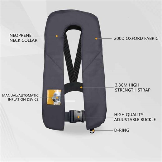 150N Portable Inflatable Swim Vest Jackets Manual Inflatable Adult Adjustable Life Jacket for Snorkeling Swimming Water Sports