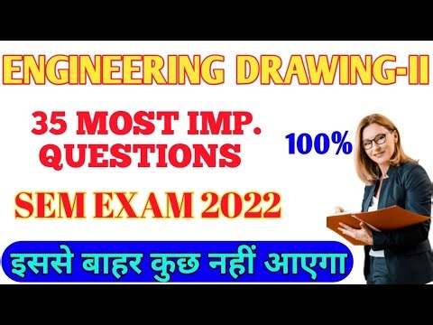 UP POLYTECHNIC 2nd SEM ENGINEERING DRAWING -II MOST IMP TOPIC AND QUESTIONS || ED-II MOST IMP QUES..
