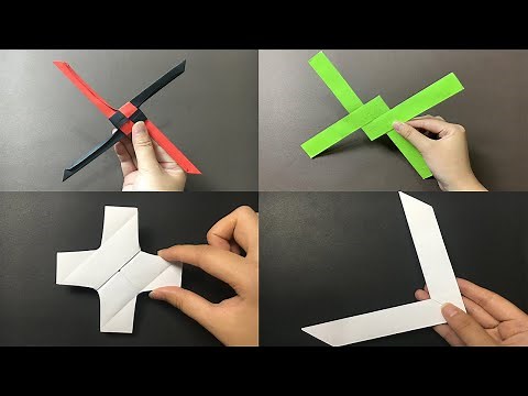 4 Easy DIY Boomerangs | How to Make Paper Boomerang that Comes Back / Craft Ideas for Kids