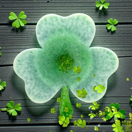 Green clover larimar for St. Patrick’s Day in epoxy resin #celticcolours #lucky