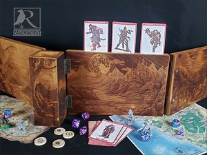 Compact Travel Sized Personalized DM Screen | Handmade Wooden Game Master Screen | Custom Laser Engraved Dungeon Master Board for Rpgs - Etsy