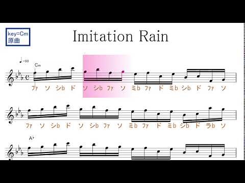 Imitation Rainイミテーションレイン(SixTONES ストーンズ)原曲key=Cm固定ド読み／ドレミで歌う楽譜【コード付き】