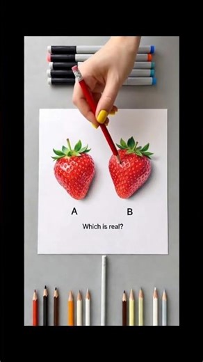 What is your answer?? #art #drawing #creative #quiz #strawberry