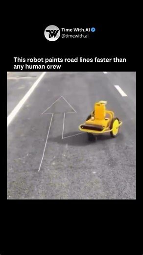 A ROBOT THAT PAINTS ROAD LINES