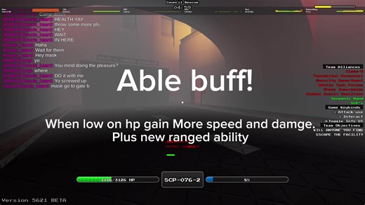 #roblox #robloxfyp #scp #scpsl #scptiktok New Able buff!!! 😁 | Roblox