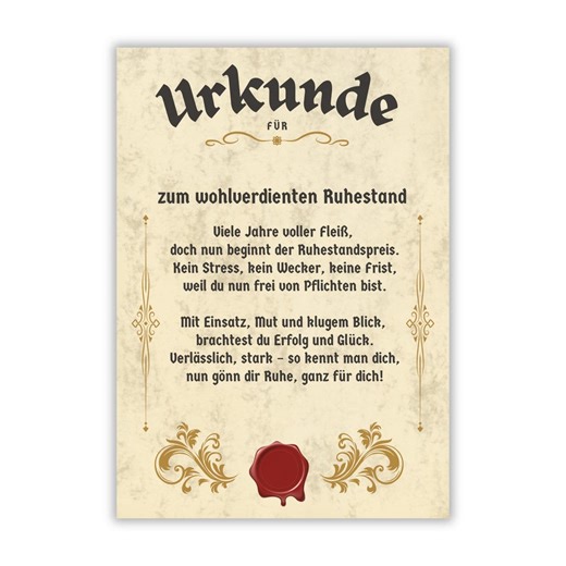 Urkunde Ruhestand Personalisiert Rente Geschenk Renteneintritt Rentner Rentnerin Abschiedsgeschenk Kollege Kollegin Neurentner DIN A4 - Etsy.de
