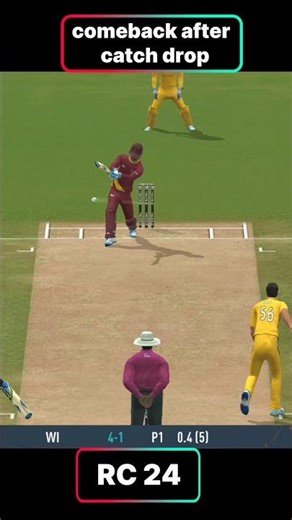 comeback comeback after catch drop vs stac #shorts #rc24 #realcricket24