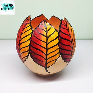 Beautiful Combination Of Balloon Newspaper Cement Acrylic Colors. Hope you will Enjoy Watching this Beautiful Cement Pot Video. Visit Our Facebook Page For Daily New Videos. Thanks For Watching..... #diy #craft #cementart #cementpot #flowerpot #homedecor | Art For You Creations