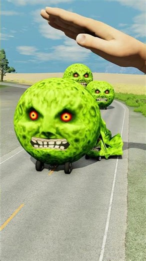 Big & Small Cars vs Giant Hand Slap - BeamNG.drive