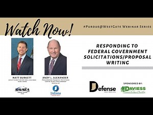 Responding to Federal Government Solicitations/Proposal Writing