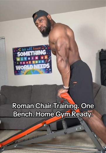 I use the Bearbro adjustable FID weight bench as a Roman chair to train my lower back and core at home. This multi functional adjustable bench converts into a Roman chair for back extensions and posterior chain training without needing a separate machine. I use it for lower back, glutes, hamstrings, and core work to support my strength training and daily movement. This adjustable weight bench also works as a flat bench, incline bench, decline bench, and ab sit up bench, making it a versatile pie