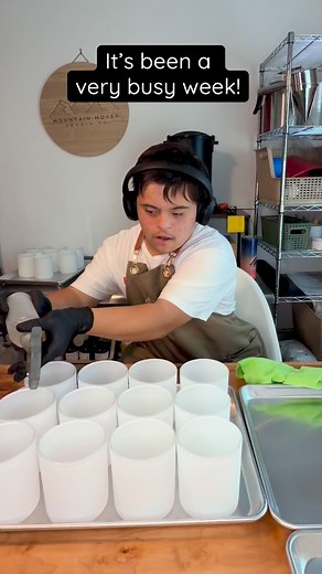 Even on the busiest days, Marshall stays dedicated to Mountain Mover Candle Co. and the mission that started it all. His focus and joy remind us why we do what we do — creating candles that bring light, purpose, and belonging to every home. #mountainmovercandleco #soywaxcandles #downsyndrome #theluckyfew #faithcanmovemountains #nothingisimpossible | Mountain Mover Candle Co.