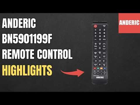 Anderic BN5901199F Replacement TV Remote Control for Samsung BN59-01199F - Highlights