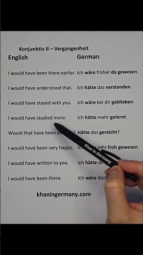 German Language Konjunktiv II Vergangenheit Examples #deutschlernen #german #deutsch