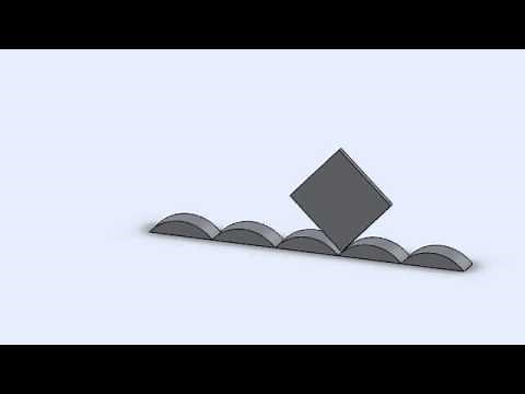 square wheel rolling over inverted catenaries