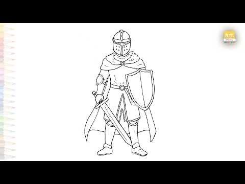 Medieval knight drawing easy | Art tutorial | How to draw Medieval knight step by step | #artjanag
