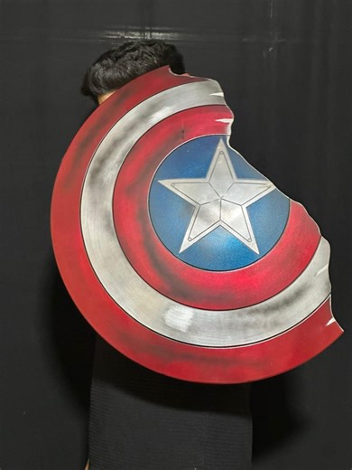 Captain America Broken Shield Replica: Battle-damaged Aluminum Cosplay Prop - Etsy