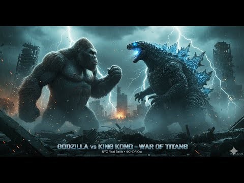 NYC Energy Storm: Godzilla vs. King Kong: War Of Titans — 4K HDR Watch. ‪@KingKongvsGodzillaTV‬