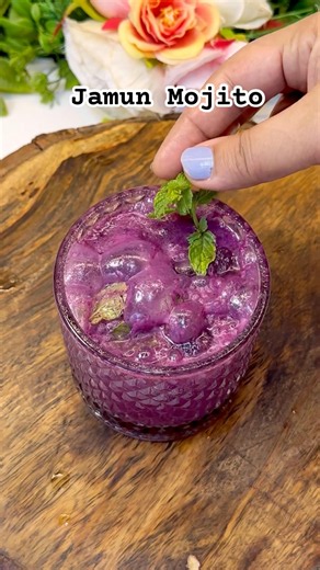 💜 Viral Jamun Mojito Recipe 🍹 | Easy Summer Mocktail in 1 Minute #mojito #shorts #food #recipe