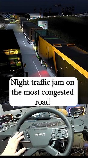 Night traffic jam on the most congested road | Volvo FH | TruckersMP Euro Truck Simulator 2