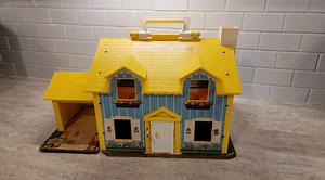 Vintage 1970s Fisher Price Family Play House, Vintage Fisher Price, Vintage Fisher Price Yellow Playhouse - Etsy