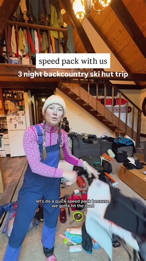 Full packing list & gear 👇🏼 🎒pack - @Hyperlite Mountain Gear unbound 55L 💤 Sleep system - @EnlightenedEquipment sleeping quilts - @bigagnes double sleeping pad - @Sea to Summit pillows 👩🏼‍🍳 Camp kitchen -bowls -spoons -fuel - seatosummitusa 2L pot - MSR Gear pocket rocket stove -trash bag -mugs - @AeroPress go 🧦 Clothes -base layers x2 -mid layer -puffy jacket - @Cotopaxi Gear puffy overalls - @Stio Outdoor Apparel ski bibs/jackets -gloves -socks & undies -beanie & sun hat 🪥 Toiletries 