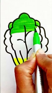 How to Draw Romaine Lettuce 🥬 | Easy Step by Step Drawing #romainelettuce #lettucedrawing #trending