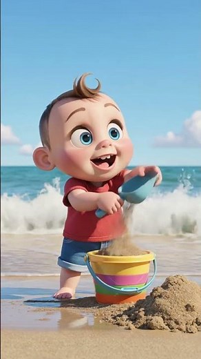 🏖️ Sandcastle Building Fun Song for Kids | Beach Cartoon 🎶