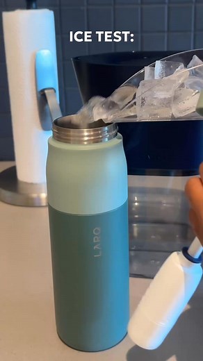 PureVis 2 is doing everything—filtering, purifying, tracking my hydration and keeping my water icy for hours 🧊✨ ⬇️ Key Features: 🦠 Eliminates 99.99% of bacteria like E.coli and Salmonella 💧 Better-tasting water ANYWHERE 📈 Automatically tracks how much you drink 📲 Track & personalize reminders in the LARQ app ✨ Self-cleaning and odor-free | LARQ