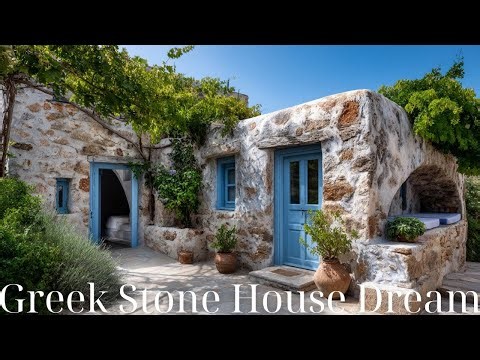 Traditional Greek Stone House Design in a Lush Garden – You’ll Wish You Lived Here!