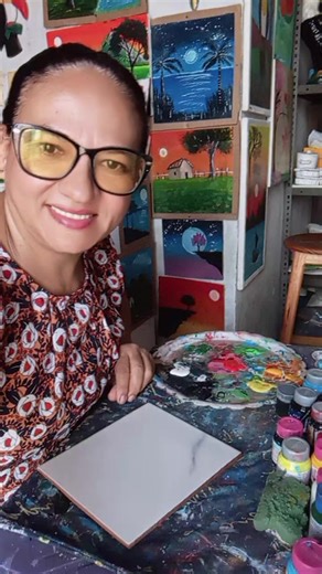 #arte feito a ✋ aprenda pintando no papelão.essr vai pra cerâmica.