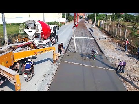 Incredible Concrete Road Building in Rural Countryside | Modern Construction Technology 2025