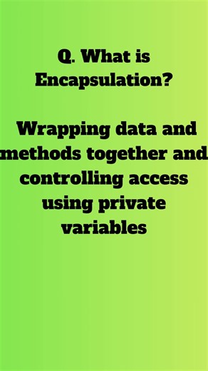 OOPS Concepts VERY IMPORTANT