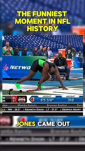 The funniest moment in NFL history… Chris Jones combine accident 🤣