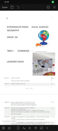 Grade 6 Workbook term 1 Geography #worksheet #workbook #teacher #teacherstruggles #fypシ゚viral