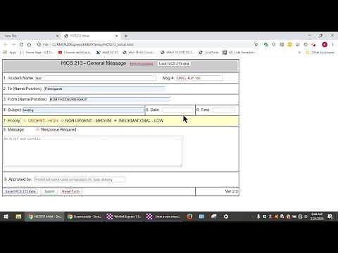 4. How to send an HICS 213 form using Winlink Express software