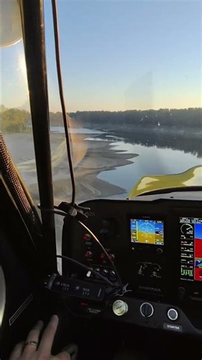 River bottom running in the Citabria