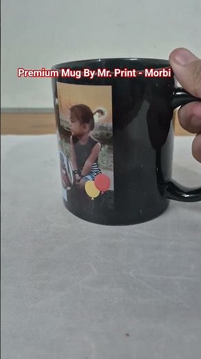 Customized Premium Black Photo Mug 🖤☕ | Personalized Magic Photo Mug | Mr. Print Morbi